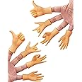 AQKILO Tiny Hands Miniature Finger Puppets Mini Finger Hands Little Hands with Left and Right Hands 8 Pieces (4 Mixed Style )