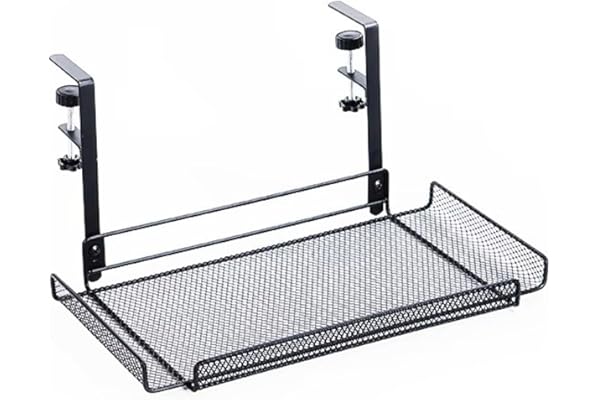 Gadget Wagon Cable Management Tray Organizer Under Desk Slim for Office and Home No Drill Metal, Black 04