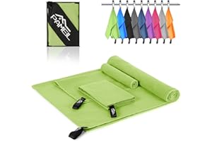 PAMEIL Asciugamano Microfibra Set di 3 (Asciugamano da Bagno Grande 160x80cm +2 Pezzi Asciugamano Piccolo 80x40cm) Telo Microfibra per Backpacker, Asciugamani Palestra ad Asciugatura Rapida