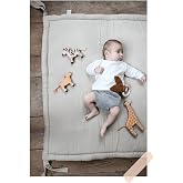 Jaju Baby Gri 120x120 Cm Kare &Ccedil;ocuk ve Bebek Oyun Halısı/Oyun Matı