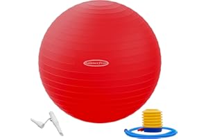 FITVIDS Signature Fitness Anti-Burst and Slip Resistant Exercise Ball Yoga Ball Fitness Ball Birthing Ball with Quick Pump, 2,000-Pound Capacity, Multiple Sizes