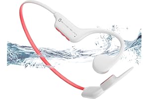 BADENBURG S3 Knochenschall Kopfhörer, Schwimmen Kopfhörer IP68 Wasserdicht,Bluetooth 5.3,Open Ear Sport Kopfhörer mit 32GB Speicher MP3,Perfekt zum Schwimmen,Laufen,Radfahren(Weiß)