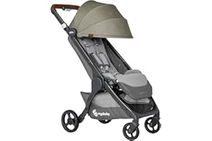 Ergobaby Metro+ Deluxe Kinderwagen Buggy mit Liegefunktion, Premium Kinder-Buggy ab Geburt bis 22kg, Zusammenklappbar und Autositz Kompatibel, höhenverstellbarer Lenker, Empire State Green