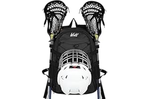 WOLT Lacrosse Bag-Lacrosse Backpack with Two Sticks Holder-Large Field Hockey Bag Holds All Sport Gears