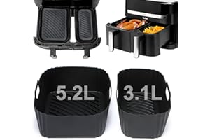 ENSINE Moule Silicone Air Fryer Pour Moulinex Dual Easy Fry 8,3L, Moule Air Fryer Réutilisable，Air Fryer Accessoires Pour Friteuse À Air