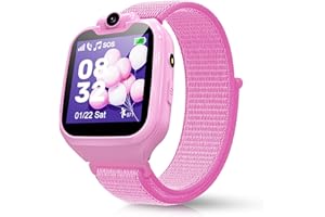 ELEJAFE Smartwatch Bambini, Telefono Orologio Smartwatch Bambini con 16 Giochi Contapassi Musica MP3 Fotocamera SOS Torcia Sveglia, Orologio Bambino Regali di Natale per ragazze e ragazzi dai 3 ai 12 anni