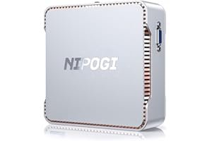 NiPoGi Mini PC Windows 11 Pro,8GB DDR4 256GB SSD Ιntel Celeron J4125 Procesador Mini Ordenadores de Sobremesa,Home Office Mini Ordenador con 4K Dual HDMI+VGA/Gigabit Ethernet/5G WiFi/BT4.2 Business PC