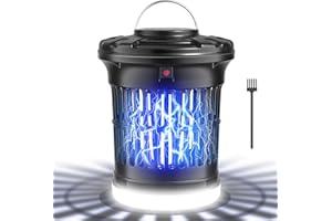 KITMOUS Insektenvernichter Elektrisch, 30W Insektenfänger with Night LED Light, IPX4 Wasserdicht Mückenfalle, Insektenfalle Mückenlampe, Fliegenfalle Elektrisch für Outdoor und Garten