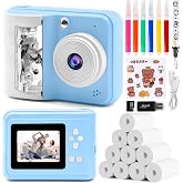 MYSTILUCK Macchina Fotografica Bambini Istantanea, 1080P HD Fotocamera Istantanea per Bambini con 32GB Scheda & Carta Fotografica, Giocattolo Regalo di Natale Compleanno Bambino e Bambina 3-12 Anni