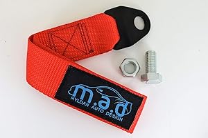 MADPAINTS RED M.A.D DOOR PULL HANDLE STRAP LOOP GRAB STRAP INTERIOR RACE CAR RALLY TRACK