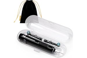 meilinkeji Electric Toothbrush Case for Oral B/Oral-B Pro/iO/Philips Sonicare/Demita/Bitvae and Most Electric Toothbrushes, Includes 1 Charger Pouch, Transparent