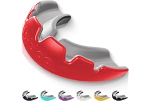 ‎LOBLOO lobloo SLICK Zahn-/Mundschutz Kampfsport für Hoch-Kontakt-Sport wie MMA Hockey Fußball Rugby, Dual Density Mouthguard mit doppelter Dichte, Eine Größe für Herren Damen Kinder ab +14 Jahre (Rot)