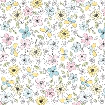 Sovie Home Tischdecke Nikita aus Linclass® Airlaid 80 x 80 cm, 1 Stück – Einmaltischdecke in Stoffoptik mit zarten Aquarellblumen & Schmetterlingen in Pastelltönen für Festliche Deko Küche, Haushalt & Wohnen