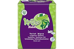 Kandoo Lingettes Melon Humides Jetables Adaptées aux Enfants 55 Pièces, Lot de 3