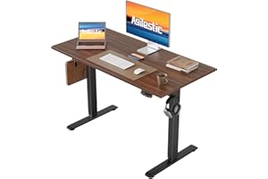 Agilestic Electric Standing Desk Height Adjustable Work Office Home Ergonomic Rising Computer Desk with Memory Preset Dark Walnut 40" x 24"