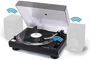 Gramofon Reloop RT-1 BT z napędem paskowym do zastosowań DJ i HiFi, Wyjście Bluetooth do bezprzewodowego połączenia z głośnikami Bluetooth, Wstępnie zmontowany system wkładek magnetycznych Ortofon