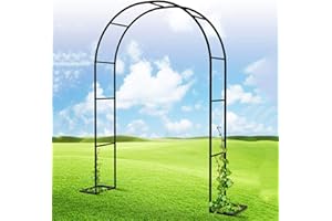 HRXQ Arceau à Rosiers Arche De Jardin en Métal Arceau Rosier Support pour Plantes Grimpantes - Couleur:Noir,8 Tailles