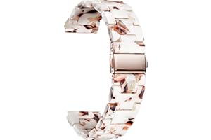 BINLUN Bracelet de Montre en Résine pour Dame Homme 12mm 14mm 16mm 18mm 20mm 22mm, Bracelet de Remplacement Boucle Déployante Dégagement Rapide pour Montre Connectée, 14 Couleurs Léger Mode Band