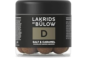 ‎LAKRIDS BY BÜLOW LAKRIDS BY BÜLOW - D - Salt & Caramel - Dänische Gourmet Lakritz-Kugeln - Süßer Lakritzkern umhüllt von Karamell-Schokolade & Meersalz