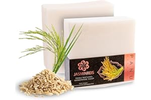 PANU NATURAL Panu Riso al gelsomino Soap - Sapone da doccia vegano per tutti i tipi di pelle - Sapone naturale come gel doccia solido e shampoo solido - Pezzo di doccia naturale - Sapone senza animali
