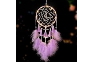 CBEI Traumfänger, handgefertigte LED-Traumfänger für Schlafzimmer, Wandbehang, Dekoration, Ornamente, Basteln für Kinder, Familie, Liebhaber, Freunde, Segensgeschenk