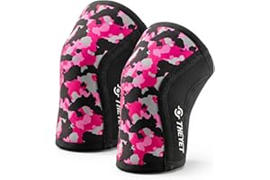 Theyet Genouillères Crossfit et Musculation 7mm | Compression Néoprène pour Femmes et Hommes | Protections Sportives pour Genoux Confortables Fitness, Powerlifting, Gym, Haltérophilie