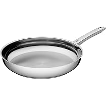 Pfannenwender Aus Edelstahl – 28 Cm Lang, Mit Holzgriff & Hohlölfilter, Ideal Zum Braten & Wenden