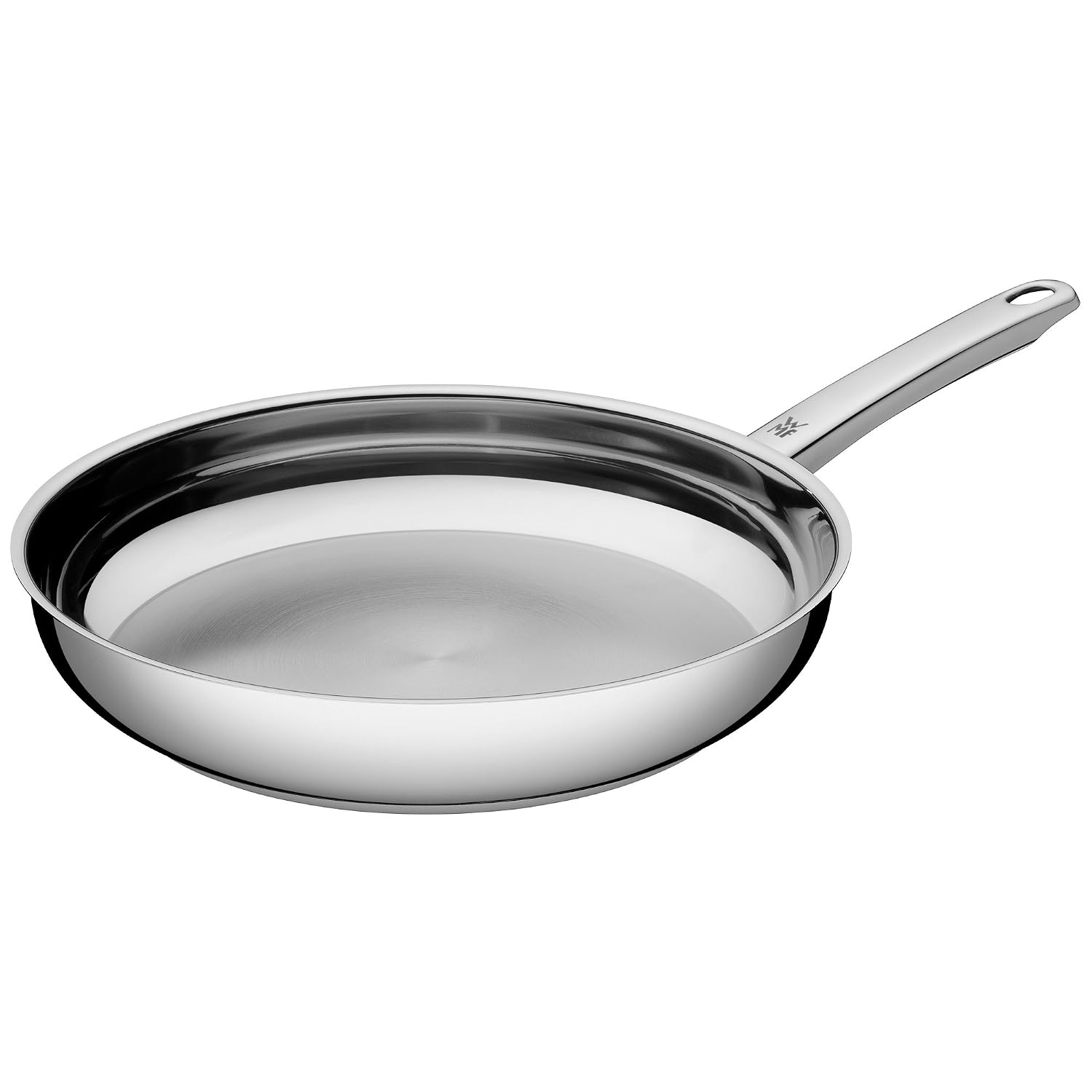 WMF Profi Bratpfanne 28 cm, Edelstahlpfanne unbeschichtet, Cromargan Edelstahl Pfanne Induktion, für alle Herdarten geeignet, backofenfest, spülmaschinengeeignet | Cromargan Edelstahl Pfanne Induktion, für alle Herdarten geeignet, backofenfest, spülmaschinengeeignet