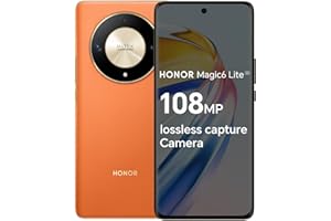 HONOR Magic6 Lite, Sim-Free Mobile Phones, 5G Smartphone, 8GB+256GB, 6,78” Anti-Drop 120Hz Display, 108MP Triple Rear Camera, 5300mAh Battery, Dual SIM, Android 13, Sunrise Orange
