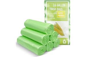 Tekenewbse 120 Piezas Bolsa de Basura 20L, 45 x 50 cm Biodegradable y Compostable para Residuos de Alimentos, Hogar, Jardín, Cocina, Oficina (Verde)