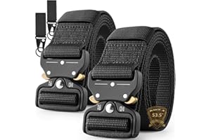 Boneke Cintura Militare, Cintura Regolabile Tattica con Sicurezza Fibbia a sgancio rapido in metallo, large size in Nylon Cintura, per Esecuzione di Esercizi Militari
