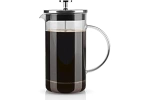 BEEM - French Press Coffee Maker, Stainless Steel, Heat Resistant Glass, Cafetiere 4-6 Cups