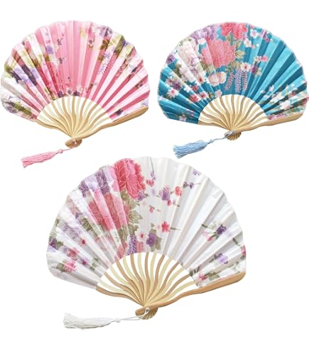 Ventaglio Pieghevole In Bambù Biancaneve – Colore Blu, 23 Cm – Ideale Per Matrimoni E Matrimoni