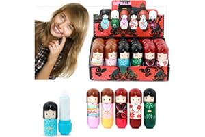 B4B 24 x Balsamo per le labbra Bambola a forma 6 disegni differenti di casi Display Box 2.5 g Prezzo all'ingrosso (24 Balsami per labbra (1 scatola))