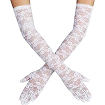 2 Paires De Gants Courts En Elasthanne Blanc Pour Femme - Tenue Soirée, Mariage, Cosplay Années 20/50