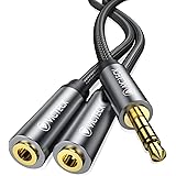 Victeck Audio Jack Y Adapter, 3.5 mm Male to 2 x 3.5 mm Female Headset Stereo Audio Splitter Cable Double Plug Aux Splitter E