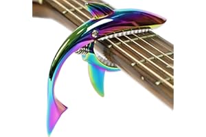 Junlego Guitar Capo For Acoustic Guitar Electric Guitar Ukulele Capo Shark Guitar Capo Looks Cool (Colorful)