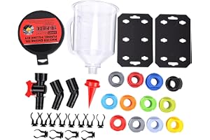Yctze Motorolja Tratt Kit 1,5L 12 Adapters Avstängningsventil | ABS-konstruktion, Biloljetrattset, 12 Färgkodade Adaptrar, de