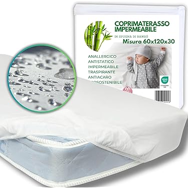 Traversa Salvapipì Poupy | Per Lettino Neonati | In Cotone E PVC | Impermeabile | Made In Italy - Foto 6