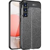 Microsonic Samsung Galaxy S24 Kılıf Deri Dokulu Silikon Siyah [Galaxy S24 ile Uyumlu Kılıf - Siyah]