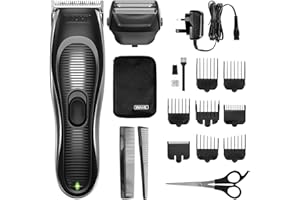 Wahl Bald and Buzz Cut Hair Clipper, Head Shavers for Bald Men, Bald Shaver, Short Haircuts, Cordless Hair Clippers, Rechargeable, 2 Attachement Heads, Home Haircutting, DIY Haircuts, Haircutting Kit