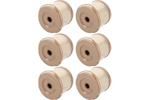 DIOCHE Filtro Separador de Agua y Aceite, 6 Piezas Filtro de Combustible Separador de Agua Kit de Filtro de Agua y Aceite Reemplazo para RACOR 2010PM‑OR 500FG Filtro de Combustible