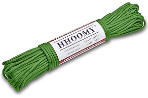 HHOOMY 30m Paracord 550 Cordón de paracaídas, 7 Strand Cuerda de Nailon 100% 249 kg de Fuerza de Rotura (Brazo Verde)