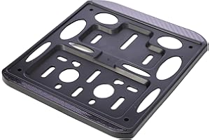 4R QUATTROERRE.IT Evolution Customizable Plate Holder for Motorbikes, Black Carbon