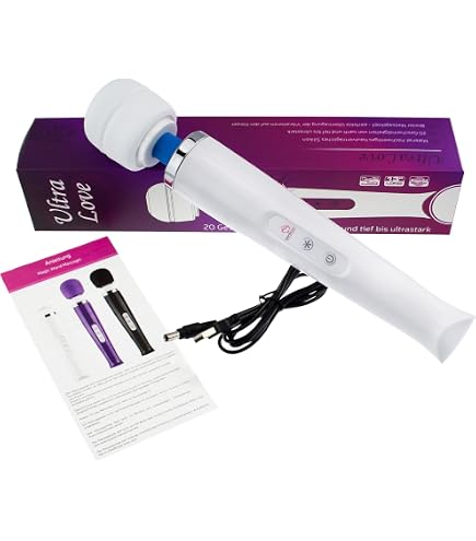 Magic Wand Original - Vibromasseur Posable Pour Femme, 20 Vitesses Variées, Alimentation Secteur, Blanc