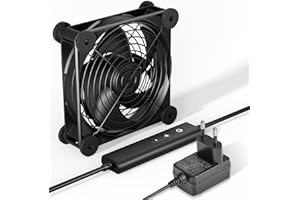 upHere gaming AC 220V Lüfter 120mm,Dual Kugellager mit 5 Einstellbare,Geschwindigkeiten mit AC Geschwindigkeit Kontrolle DC 12V Kühlung Lüfter für PC Laptop,DC 12V PC Ventilator,1PCS,U2DC1-1.