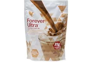 FOREVER LIVING PRODUCTS Forever Ultra Chocolate Protein Shake, 21 g di soia, sostituto dei pasti, polvere senza conservanti, senza glutine (16 porzioni, 405 g)