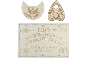 Clydewy Wooden Ouija Spirit Board Set 11.8 X 7.8 Inch Classic Quality Talking Boards with Planchette Metaphysical Message Dowsing Divination Board Witch Crafts Gifts for Witchcraft Supplies