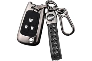 Sucxyor Kompatibel mit Opel Schlüsselhülle Insignia Astra Meriva Zafira Movano Mokka Adam Zinklegierung Autoschlüssel Hülle für Opel Schlüssel Cover Schutzhülle mit Schlüsselanhänger-3 Tasten