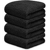 DECASATEXTIL Pack of 4 Washcloths 50 x 100 cm Cotton 450 g/m&sup2; &ndash; Soft and Absorbent &ndash; Bath and Hand Towels for Washbasin, Gym